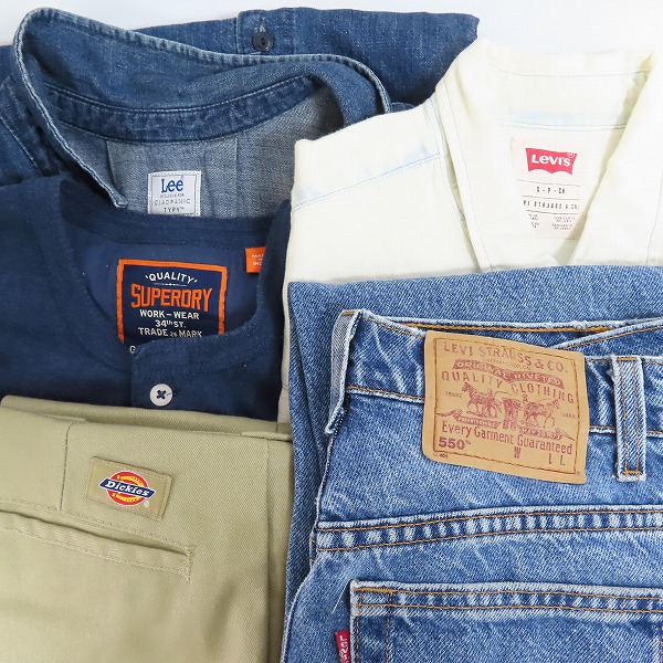 実際に弊社で買取させて頂いた【おまとめ品】リーバイス/ディッキーズ/リー他 デニムパンツ/カットソー/ワークパンツ/エプロン等の画像 1枚目
