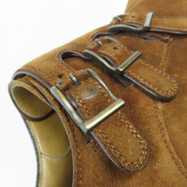 実際に弊社で買取させて頂いたMAGNANNI/マグナーニ モンクストラップ スエード ドレスシューズ 13623 /40の画像 7枚目