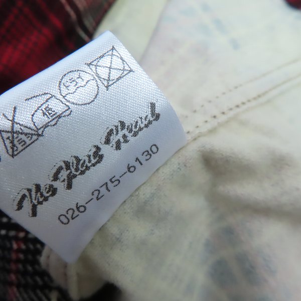 実際に弊社で買取させて頂いたFLAT HEAD/フラットヘッド Black Mint チェック柄 長袖 シャツ 40の画像 4枚目