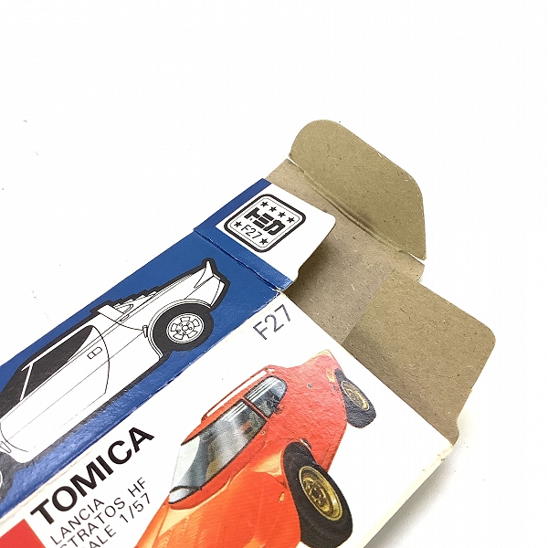 実際に弊社で買取させて頂いた(1)【空箱のみ】トミカ 外国車シリーズ 青箱 F27 ランチア ストラトスHFの画像 4枚目