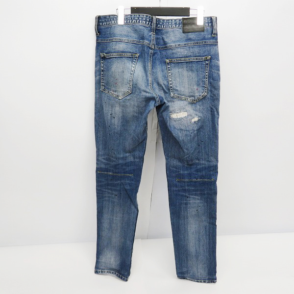 実際に弊社で買取させて頂いたNUMBER (N)INE DENIM × LOVELESS GUILD PRIME デニムパンツ ダメージ/リペア/ペイント加工/Lの画像 1枚目