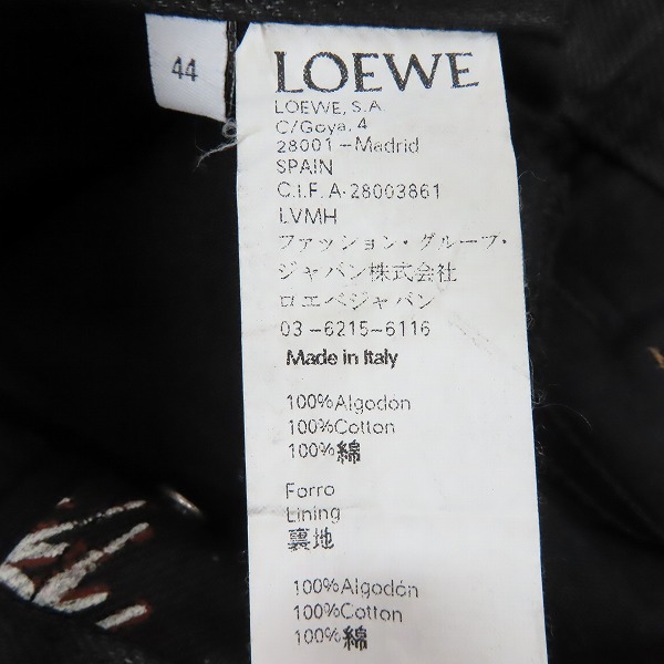 実際に弊社で買取させて頂いた【JPタグ】LOEWE/ロエベ グラフィティペイント 5ポケット パンツ Size：44の画像 3枚目