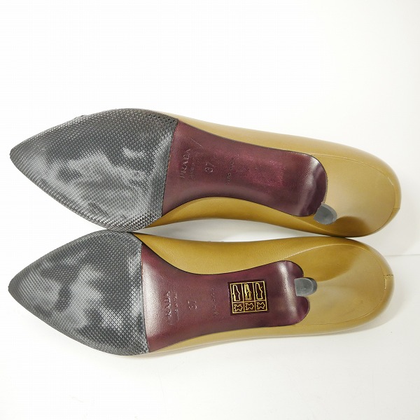 実際に弊社で買取させて頂いたPRADA/プラダ 型押し ヒール パンプス 37の画像 3枚目