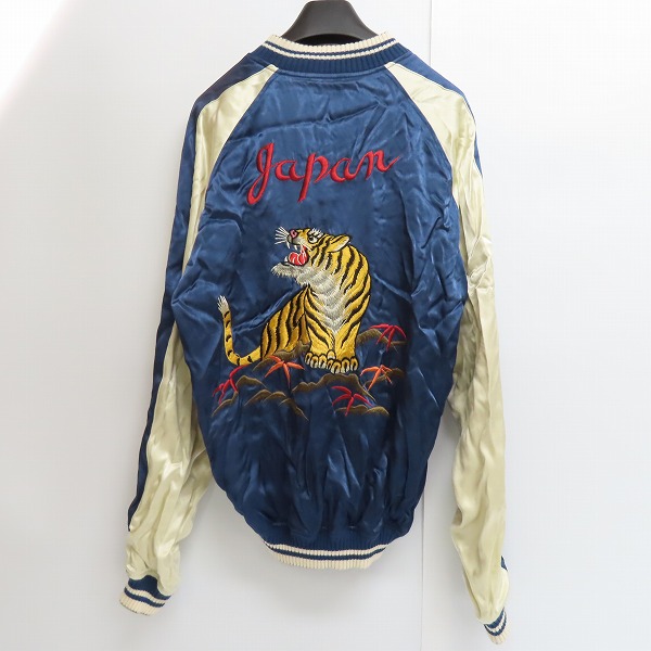 実際に弊社で買取させて頂いたTHE FLAT HEAD/フラットヘッド 龍 虎 リバーシブル スカジャン /XLの画像 1枚目