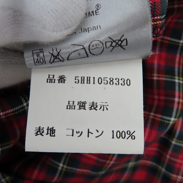 実際に弊社で買取させて頂いた【JPタグ】Dior HOMME/ディオールオム 2005AW GLAM期 チェックシャツ 5HH1058330/37の画像 4枚目