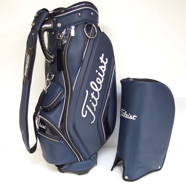 実際に弊社で買取させて頂いた【未使用】Titleist/タイトリスト CB932 9.5型 5分割キャディーバッグ 47インチ対応 アスリートスポーツ ネイビー
