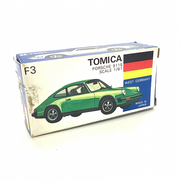 実際に弊社で買取させて頂いた(4)【空箱のみ】トミカ 外国車シリーズ 青箱 F3 ポルシェ 911Sの画像 1枚目