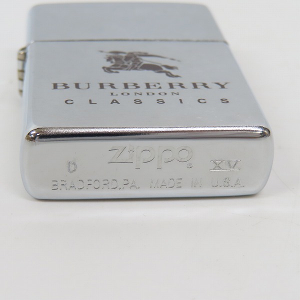 実際に弊社で買取させて頂いたZIPPO/ジッポー BURBERRYバーバリー 限定シリアルNo入り/99年製の画像 3枚目