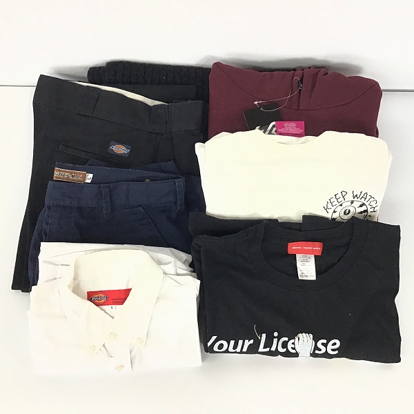 実際に弊社で買取させて頂いた【おまとめ品/未使用含む】Dickies/ディッキーズ MIGHTY-MAC/マイティーマック他 シャツ/パンツ/パーカー 等