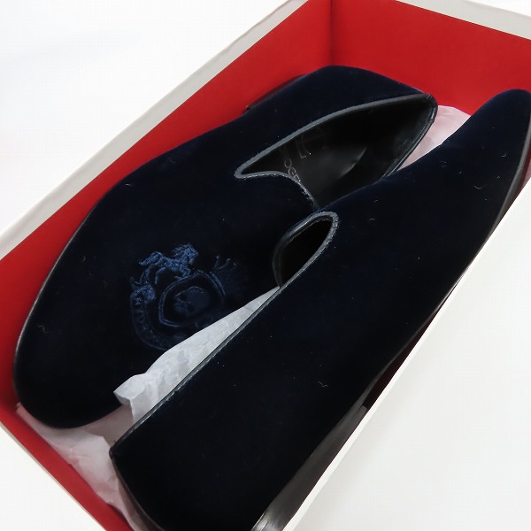 実際に弊社で買取させて頂いたHYDROGEN×COMMUNICATION LOVE/ハイドロゲン×コミュニケーションラブ ベルベットスリッポンシューズ/39の画像 7枚目