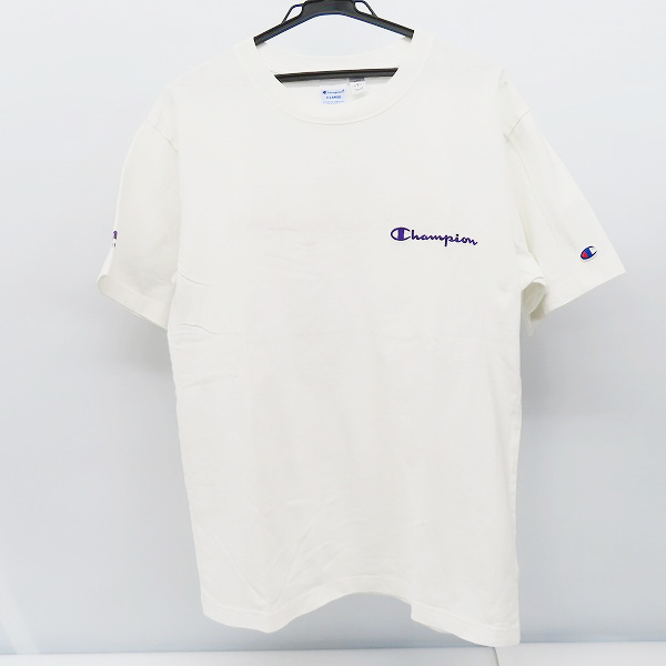実際に弊社で買取させて頂いたChampion× ATMOS NYC LAB/チャンピオン×アトモスラボ ロゴ刺繡 半袖Tシャツ XL