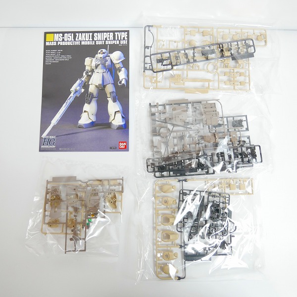 実際に弊社で買取させて頂いた【未組立】バンダイ HG  1/144 ザクI スナイパータイプ/量産型ザク/ザクII改/3点セット/ガンダム/ガンプラの画像 1枚目