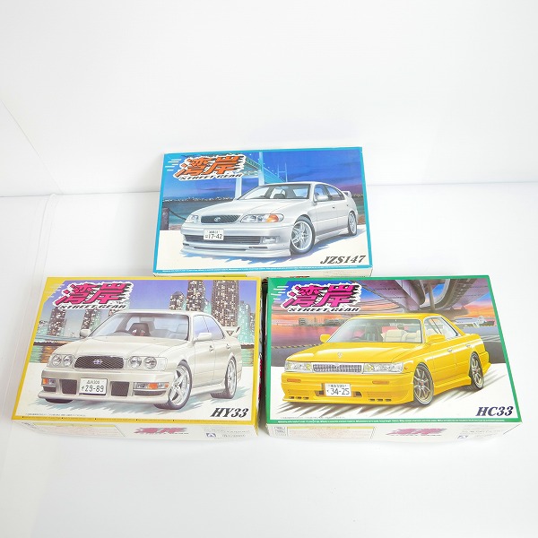 実際に弊社で買取させて頂いた【手付含】アオシマ 1/24 アリスト3.0V/Y33グロリア グランツーリスモアルティマ/C33ローレルメダリストクラブL/3点セット