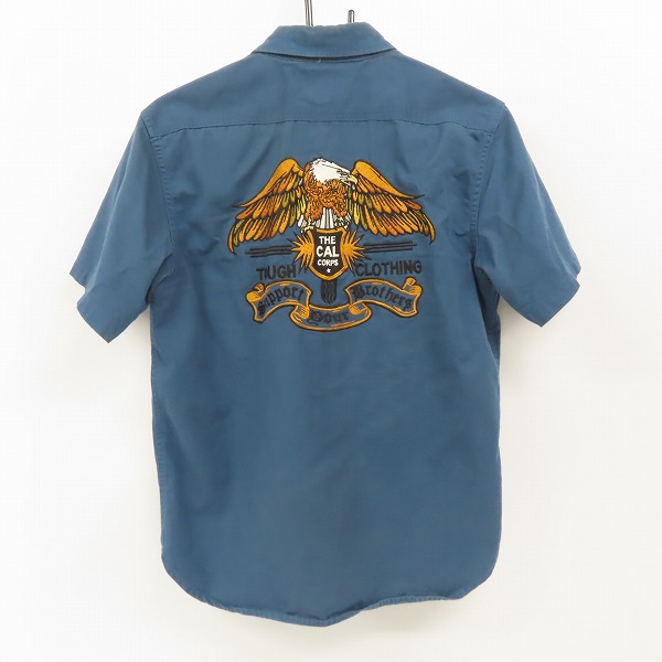 実際に弊社で買取させて頂いたCALEE/キャリー バック刺繍 半袖 ワークシャツ/M