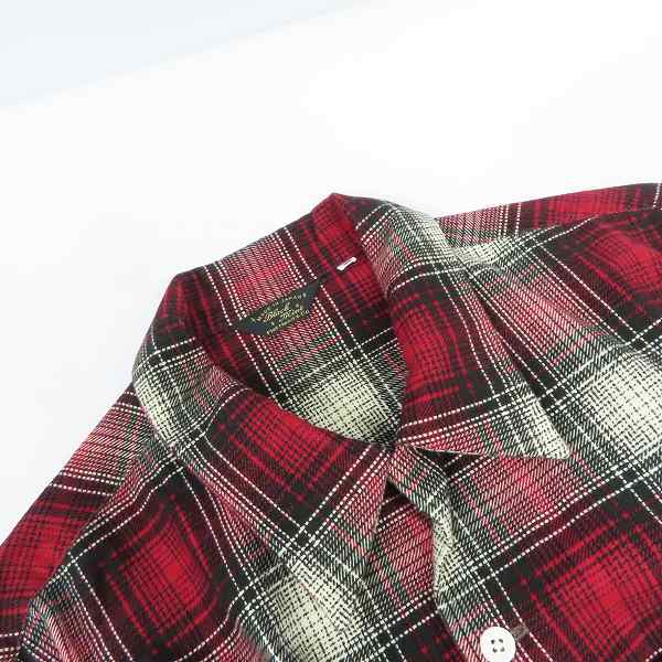 実際に弊社で買取させて頂いたFLAT HEAD/フラットヘッド Black Mint チェック柄 長袖 シャツ 40の画像 5枚目