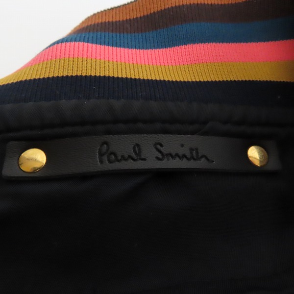 実際に弊社で買取させて頂いたPaul Smith/ポールスミス キルティング ブルゾン/ジャケット ブラック/XLの画像 2枚目
