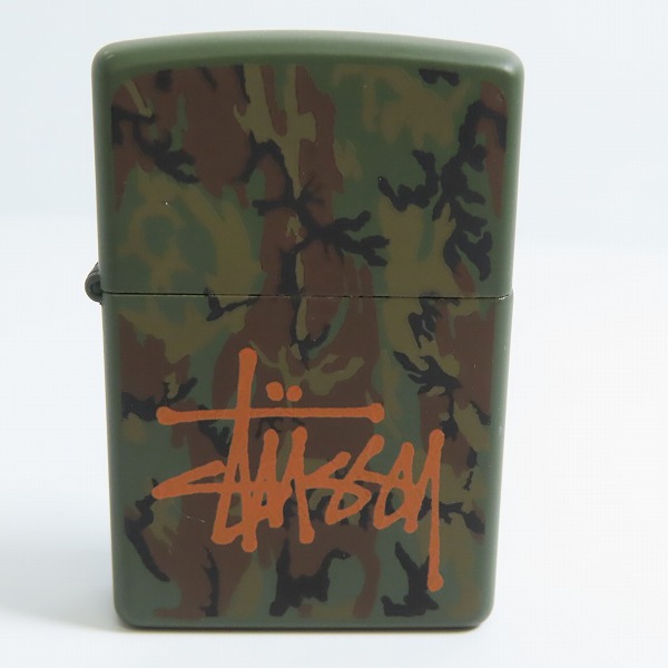 実際に弊社で買取させて頂いたZIPPO/ジッポー stussyロゴ 迷彩/カモフラ柄 97年製の画像 0枚目
