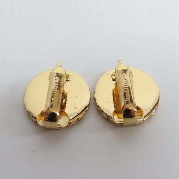 実際に弊社で買取させて頂いたChristian Dior/クリスチャンディオール ディオール ロゴ ラインストーン ネックレス イヤリング セットの画像 6枚目