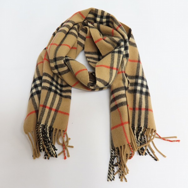 実際に弊社で買取させて頂いたBurberrys/バーバリーズ ノバチェック カシミヤ マフラーの画像 5枚目