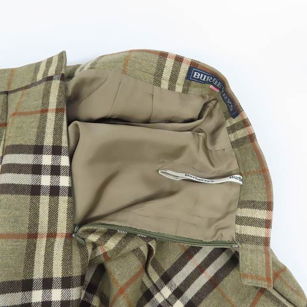 実際に弊社で買取させて頂いた【難あり】Burberrys/バーバリーズ 90s ノバチェック プリーツスカート/011AB2の画像 5枚目