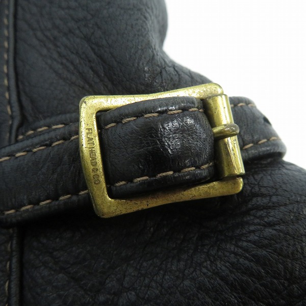 実際に弊社で買取させて頂いたTHE FLAT HEAD/フラットヘッド ディアスキン レザーベスト/ジレ 38の画像 5枚目