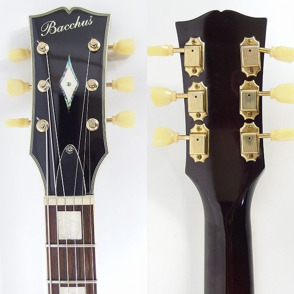 実際に弊社で買取させて頂いた★Bacchus/バッカス BLH-80FM SB セミアコType レスポールシェイプ エレキギター ギグケース付の画像 2枚目