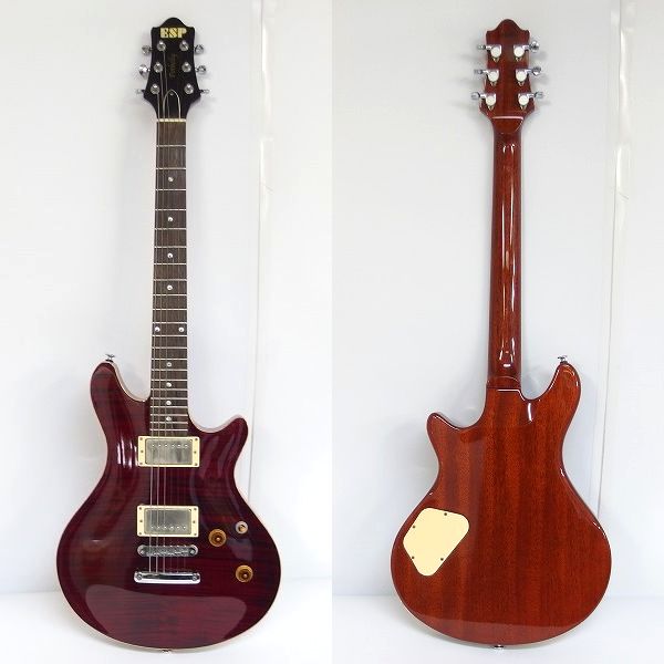 実際に弊社で買取させて頂いた★ESP/イーエスピー POTBELLY ＃DPCR/ポットベリー フィギュアドメイプルトップ エレキギター 2007年製 ハードケース付の画像 2枚目