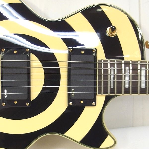 実際に弊社で買取させて頂いた★Epiphone/エピフォン Zakk Wylde Les Paul Custom Bullseye/ザックワイルド レスポール ブルズアイ ソフトケース付の画像 4枚目
