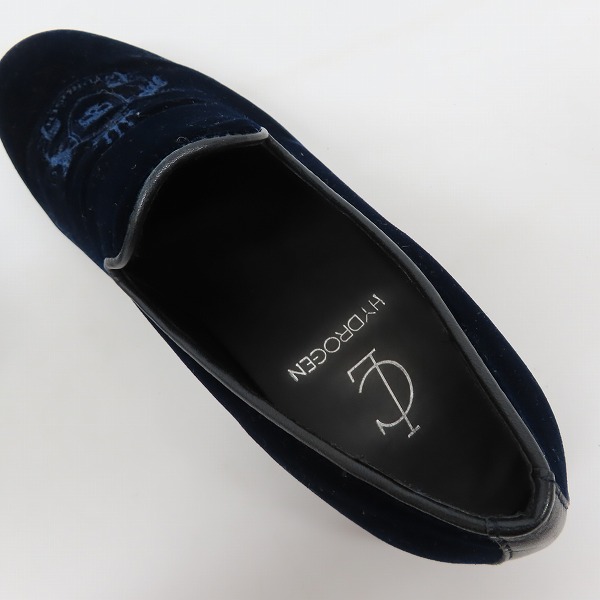 実際に弊社で買取させて頂いたHYDROGEN×COMMUNICATION LOVE/ハイドロゲン×コミュニケーションラブ ベルベットスリッポンシューズ/39の画像 4枚目