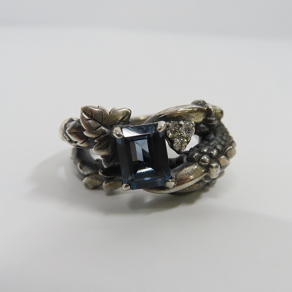 実際に弊社で買取させて頂いた【ギャラ付き】Bloody Mary/ブラッディマリー バルブリング w/ロンドン ブルートパーズ/ダイヤ 17号の画像 1枚目