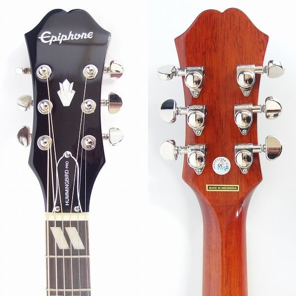 実際に弊社で買取させて頂いた★美品】Epiphone/エピフォン Hummingbird PRO/ハミングバード プロ エレアコ/アコースティックギター ソフトケース付の画像 2枚目