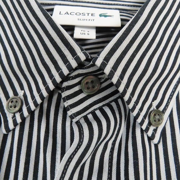 実際に弊社で買取させて頂いたLACOSTE/ラコステ COOL MAX ストライプボタンダウンシャツ PH776EL/Sの画像 5枚目