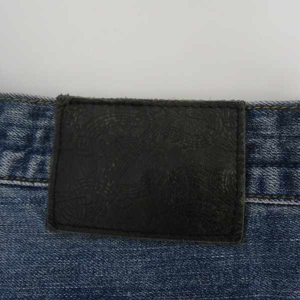 実際に弊社で買取させて頂いたNUMBER (N)INE DENIM × LOVELESS GUILD PRIME デニムパンツ ダメージ/リペア/ペイント加工/Lの画像 3枚目