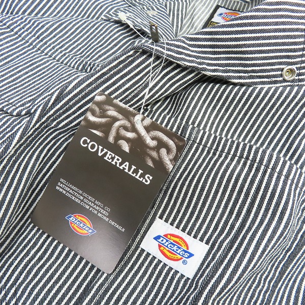 実際に弊社で買取させて頂いた【未使用】Dickies/ディッキーズ ストライプ つなぎ #801/Mの画像 5枚目