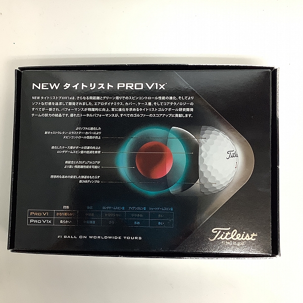 実際に弊社で買取させて頂いた(4)【未使用】Titleist/タイトリスト PRO V1x ゴルフボール 1ダースの画像 3枚目