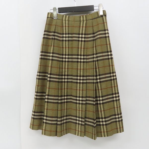 実際に弊社で買取させて頂いた【難あり】Burberrys/バーバリーズ 90s ノバチェック プリーツスカート/011AB2の画像 1枚目