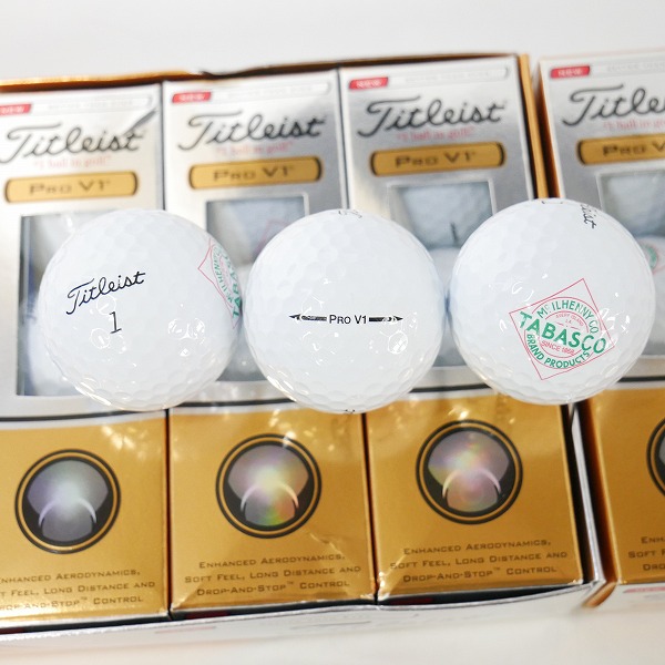 実際に弊社で買取させて頂いた【未使用/オウンネーム】Titleist/タイトリスト PRO V1 ゴルフボール 1.5ダースの画像 1枚目