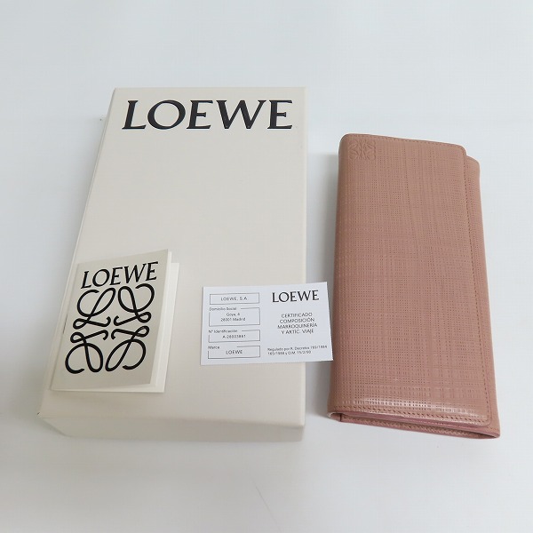 実際に弊社で買取させて頂いたLOEWE/ロエベ アナグラム コンチネンタル リネン ウォレット 二つ折り 長財布 101.88.K98の画像 8枚目