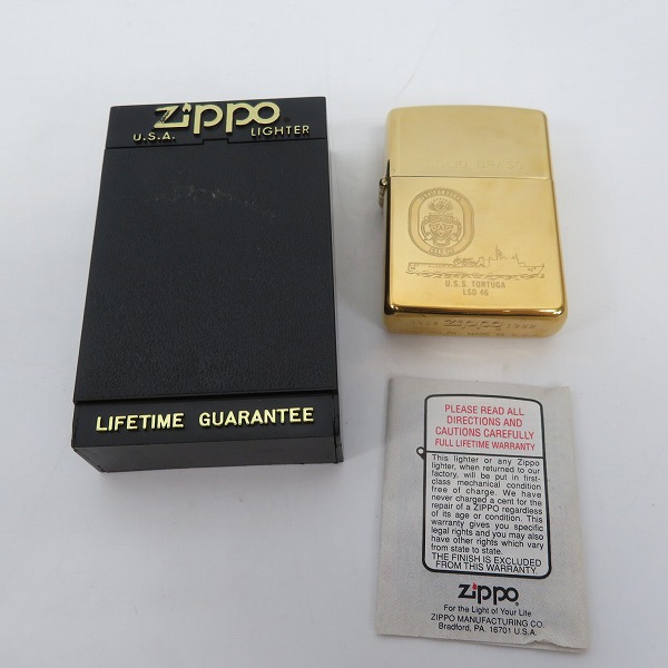 実際に弊社で買取させて頂いたZIPPO/ジッポー SOLID BRASS ソリッドブラス USS TORTUGA LSD46 1932-1992 92年製の画像 6枚目