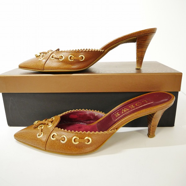 実際に弊社で買取させて頂いたLOEWE/ロエベ MID HELL MULE ミュール/ヒールシューズ 35の画像 2枚目