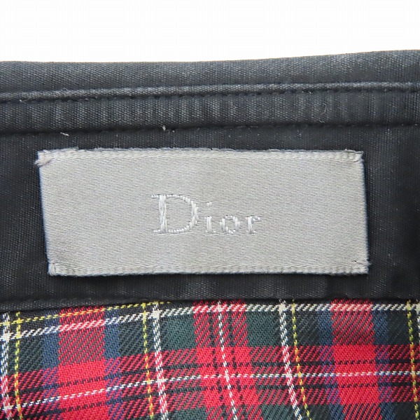 実際に弊社で買取させて頂いた【JPタグ】Dior HOMME/ディオールオム 2005AW GLAM期 チェックシャツ 5HH1058330/37の画像 2枚目