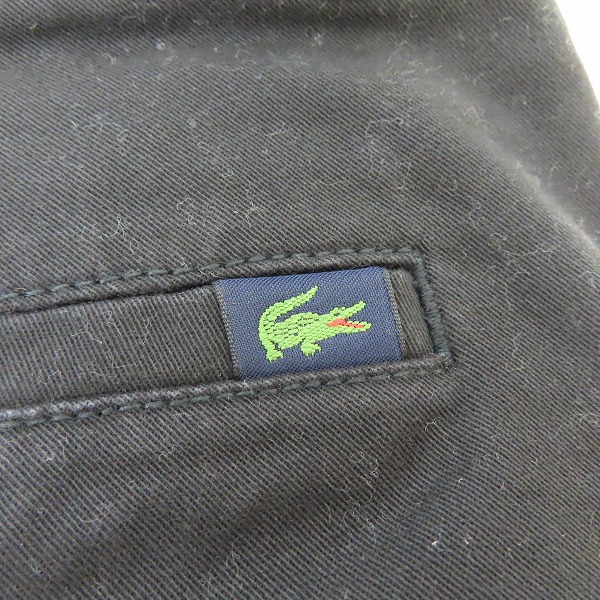 実際に弊社で買取させて頂いたLACOSTE/ラコステ スリムフィットチノパンツ ブラック HH9553/Lの画像 6枚目