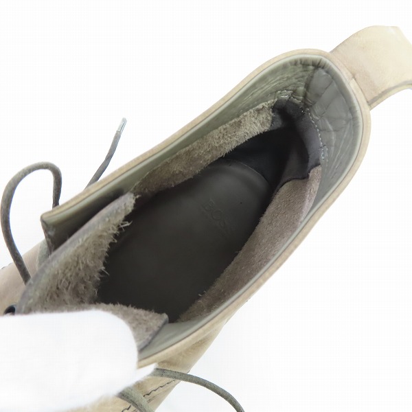 実際に弊社で買取させて頂いたHUGO BOSS/ヒューゴ ボス レースアップ レザーブーツ Size：8の画像 4枚目