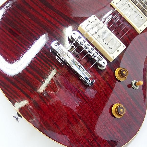 実際に弊社で買取させて頂いた★ESP/イーエスピー POTBELLY ＃DPCR/ポットベリー フィギュアドメイプルトップ エレキギター 2007年製 ハードケース付の画像 6枚目