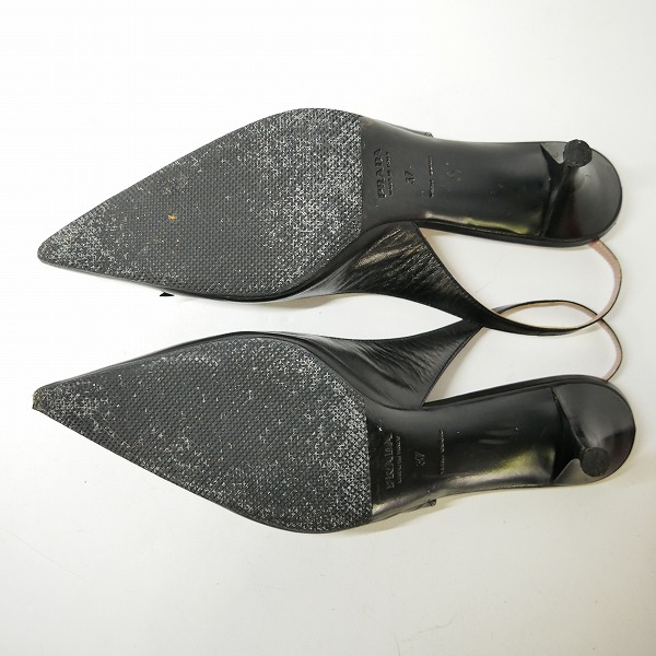 実際に弊社で買取させて頂いたPRADA/プラダ CAPRETTO BICILO レースアップ パンプス 37の画像 3枚目