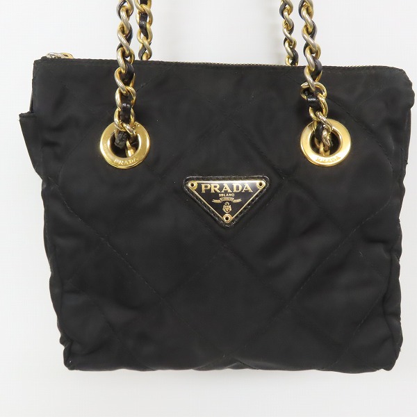 実際に弊社で買取させて頂いた【難有り】PRADA/プラダ キルティング チェーンショルダーバッグ B2384