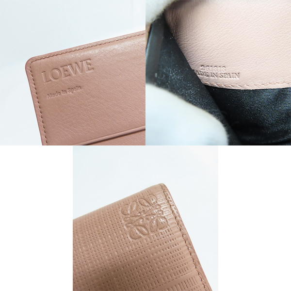 実際に弊社で買取させて頂いたLOEWE/ロエベ アナグラム コンチネンタル リネン ウォレット 二つ折り 長財布 101.88.K98の画像 5枚目