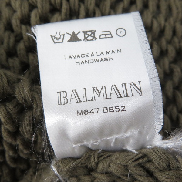 実際に弊社で買取させて頂いたBALMAIN/バルマン ローゲージ ニット トップス M647B852/XSの画像 6枚目