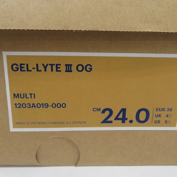 実際に弊社で買取させて頂いた【未使用】asics×atmos/アシックス×アトモス ゲルライト3 OG ショーン・ウェザースプーン 1203A019-000/24.0の画像 8枚目