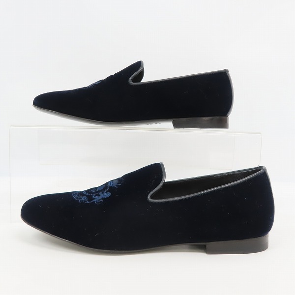 実際に弊社で買取させて頂いたHYDROGEN×COMMUNICATION LOVE/ハイドロゲン×コミュニケーションラブ ベルベットスリッポンシューズ/39の画像 3枚目